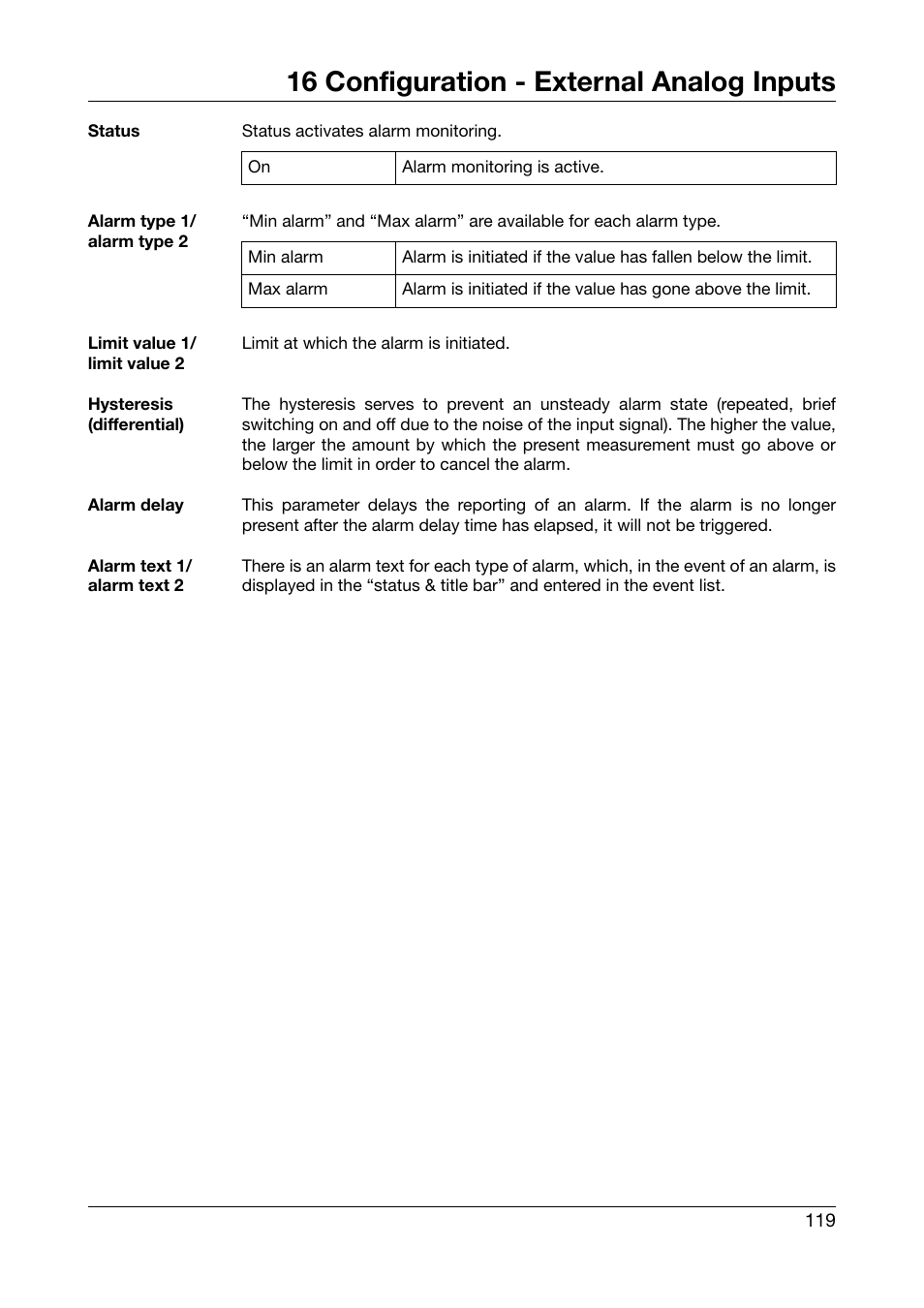 16 configuration - external analog inputs | West Control Solutions DataVU 7 User Manual | Page 119 / 208