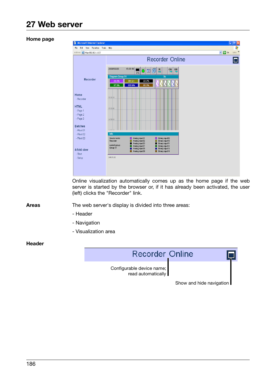 27 web server | West Control Solutions DataVU 7 User Manual | Page 186 / 208