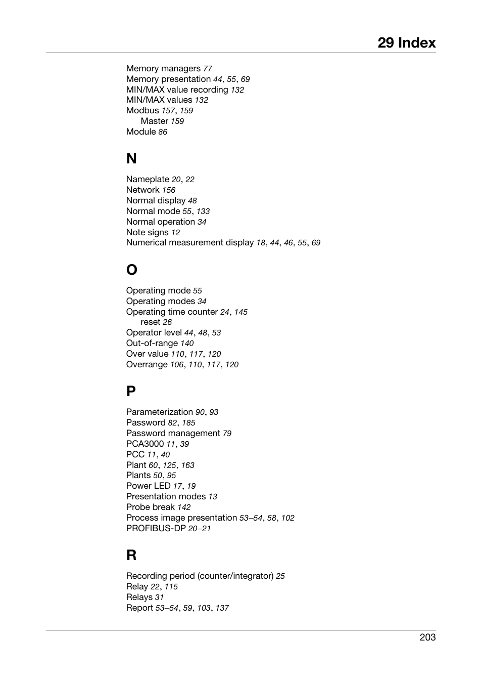 29 index | West Control Solutions DataVU 7 User Manual | Page 203 / 208