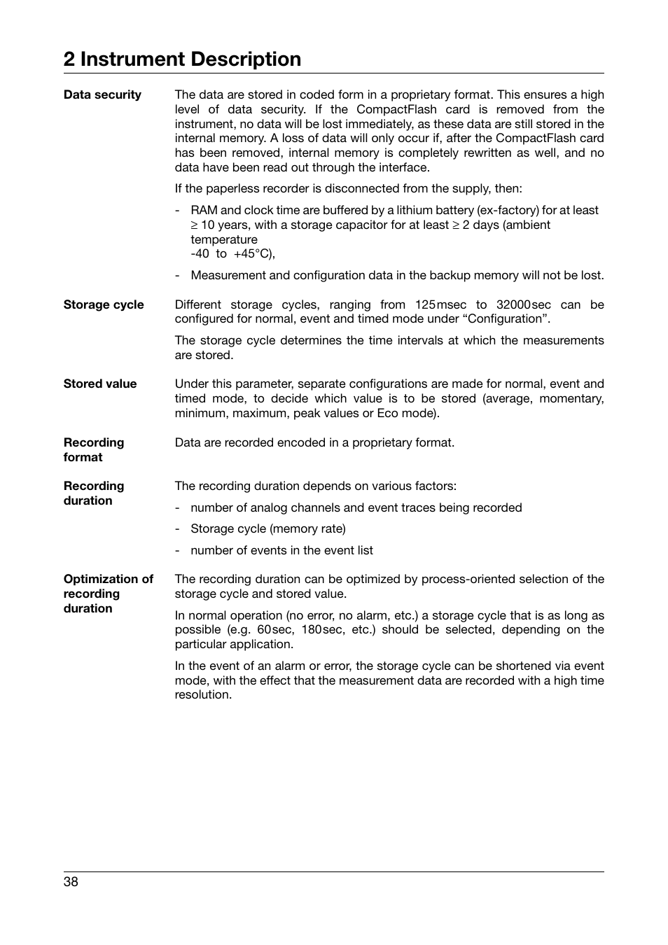 2 instrument description | West Control Solutions DataVU 7 User Manual | Page 38 / 208