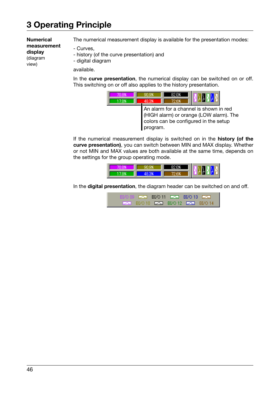 See “numerical measurement display, 3 operating principle | West Control Solutions DataVU 7 User Manual | Page 46 / 208