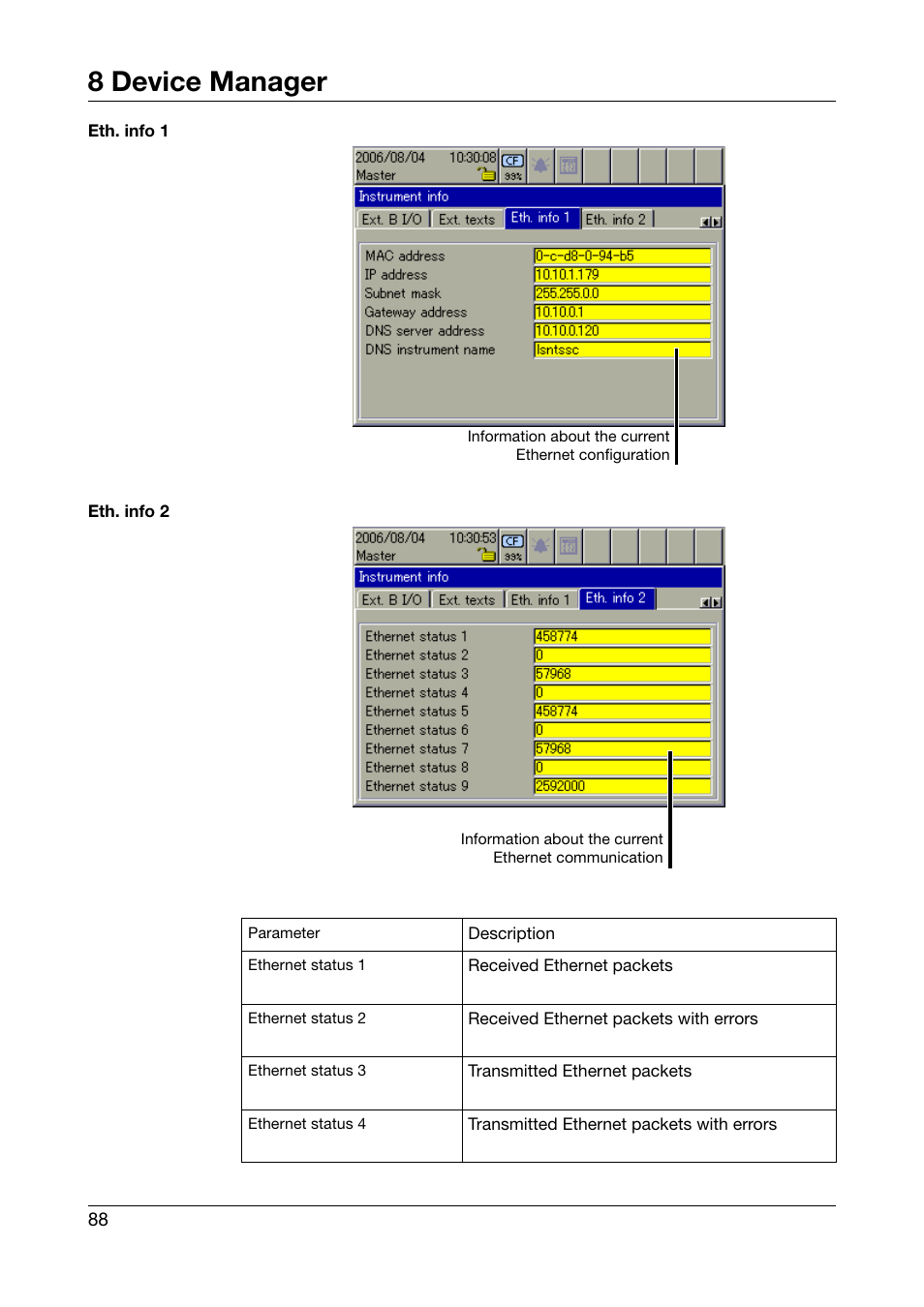 8 device manager | West Control Solutions DataVU 7 User Manual | Page 88 / 208