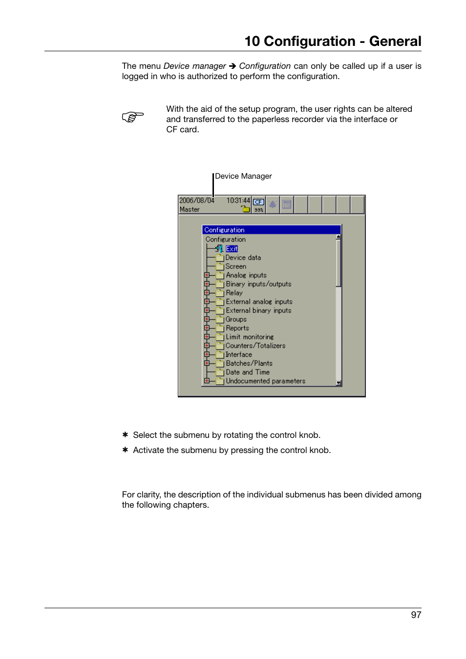 10 configuration - general, Configuration - general | West Control Solutions DataVU 7 User Manual | Page 97 / 208