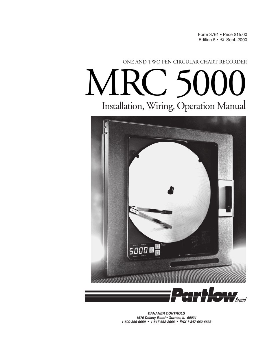 West Control Solutions MRC 5000 Recorder Manual User Manual | 32 pages