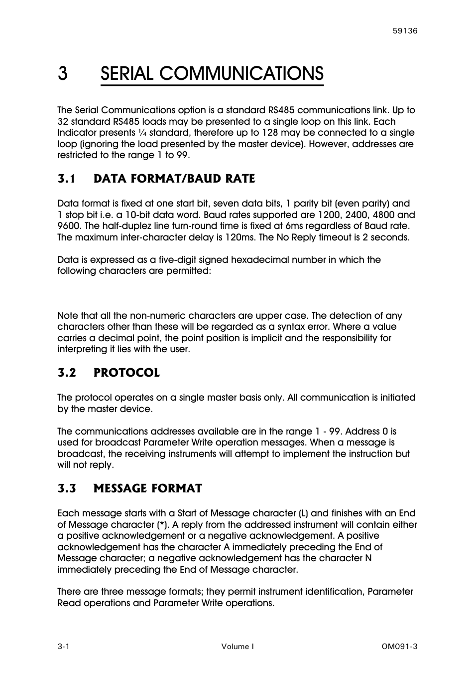 Serial communications, Data format/baud rate, Protocol | Message format, 3serial communications | West Control Solutions N8080 (for 2xxx) User Manual | Page 12 / 39