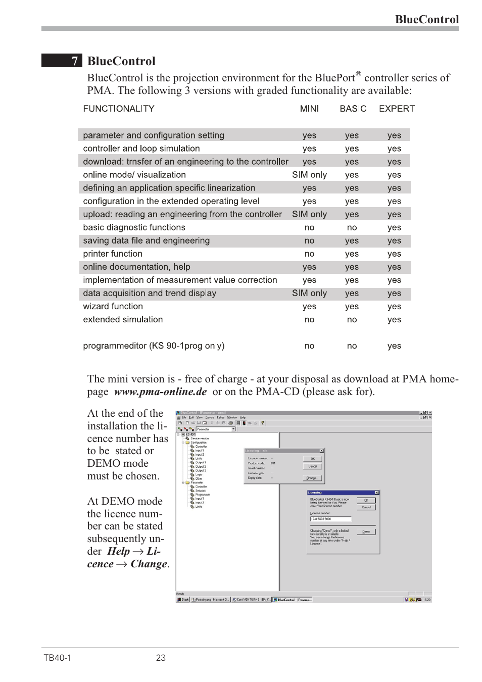 7 bluecontrol 23, Bluecontrol 23, 7bluecontrol | West Control Solutions TB 40-1 Temperature Limiter User Manual | Page 23 / 32