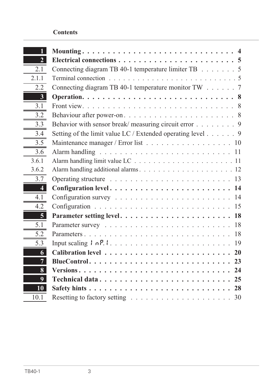 West Control Solutions TB 40-1 Temperature Limiter User Manual | Page 3 / 32