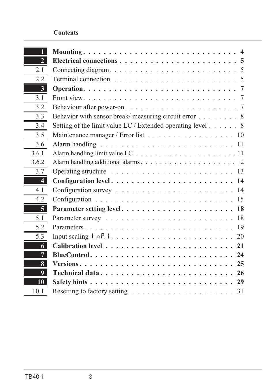 West Control Solutions TB 40-1 Temperature Monitor User Manual | Page 3 / 32