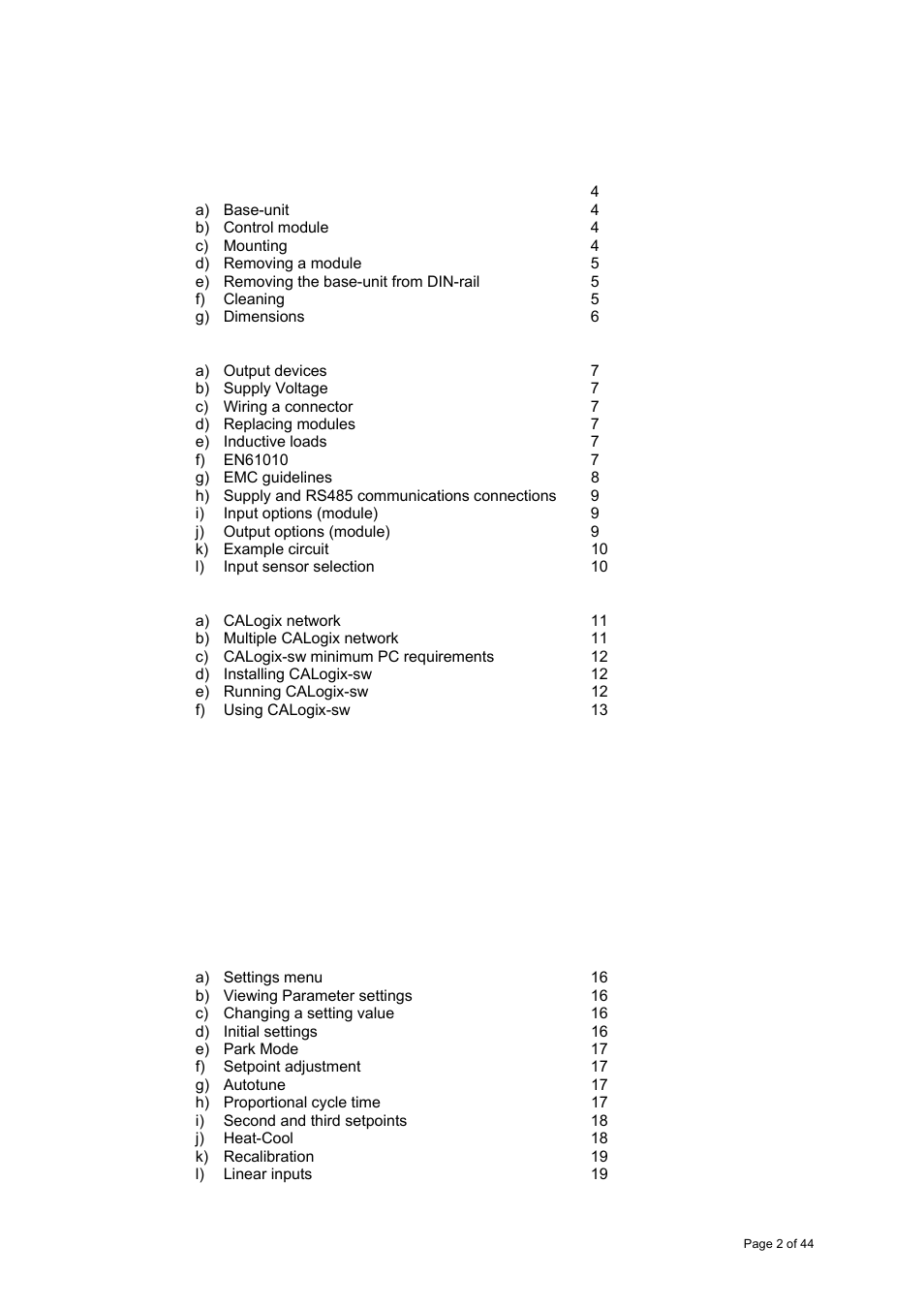 West Control Solutions CALogix User Manual | Page 2 / 44