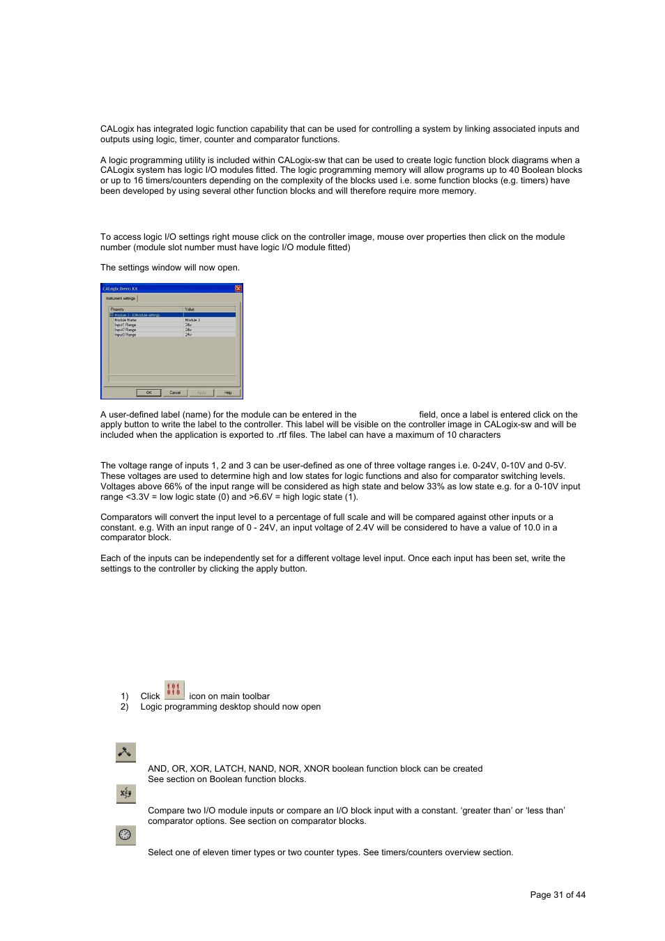 Creating logic programs, Accessing logic programming | West Control Solutions CALogix User Manual | Page 31 / 44