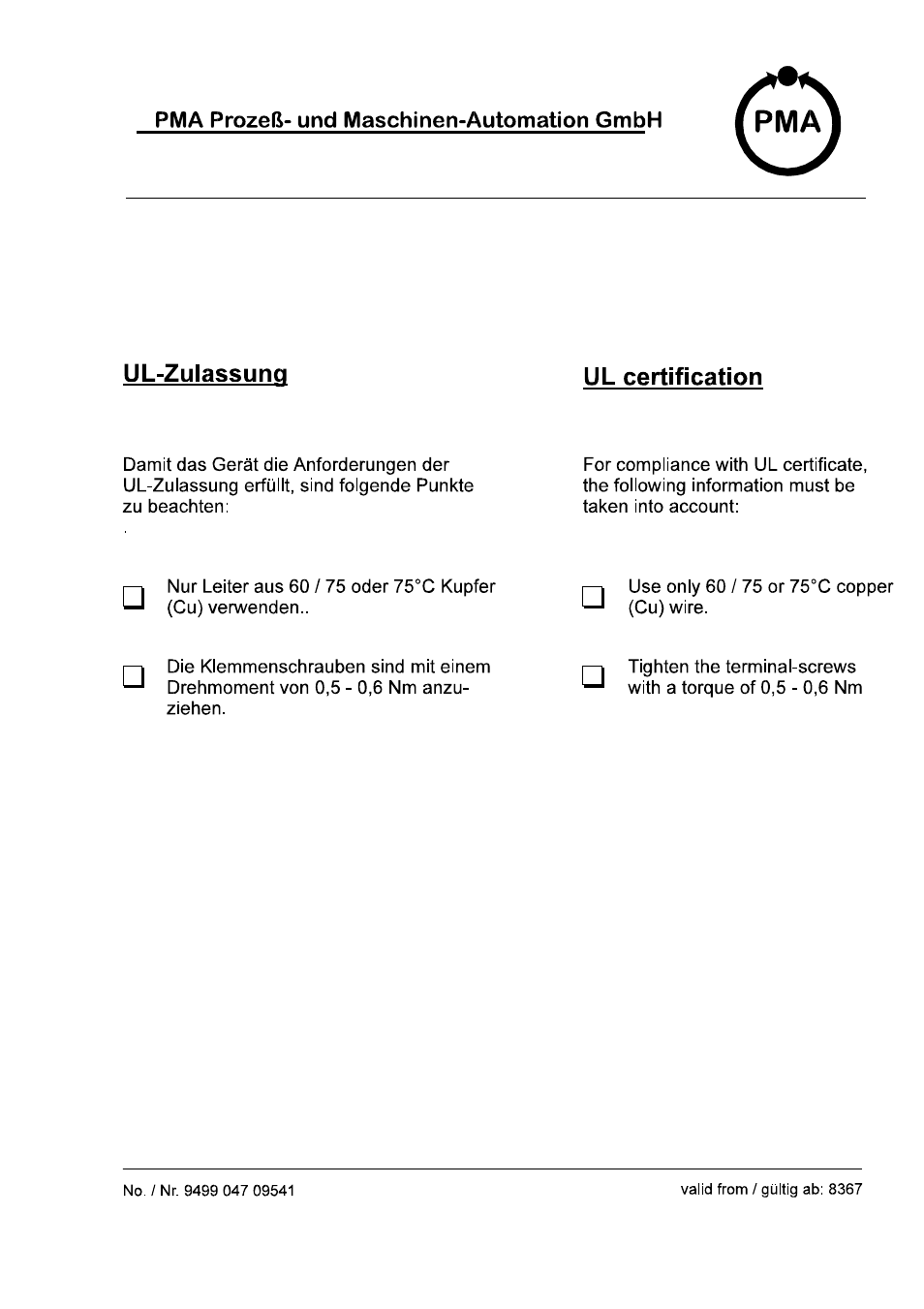 West Control Solutions KS 800 Operating Instructions User Manual | Page 33 / 36