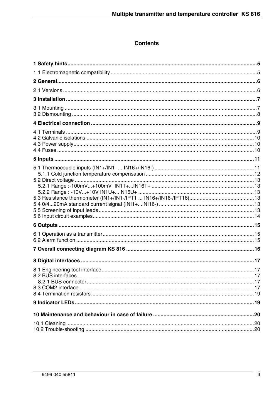 West Control Solutions KS 816 User Manual | Page 3 / 22