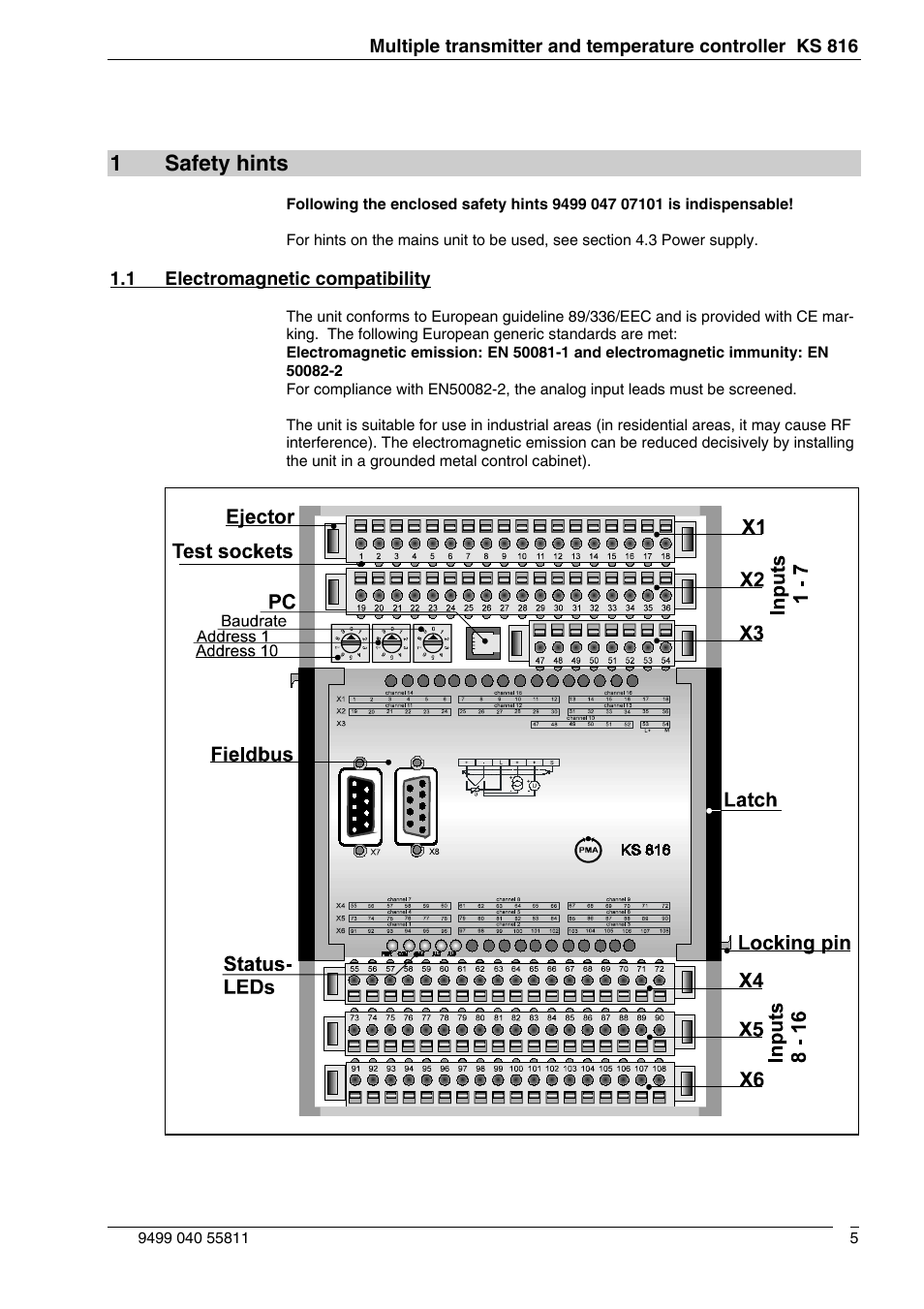 1safety hints | West Control Solutions KS 816 User Manual | Page 5 / 22