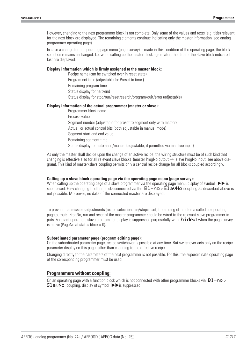 West Control Solutions KS98-1 User Manual | Page 217 / 320