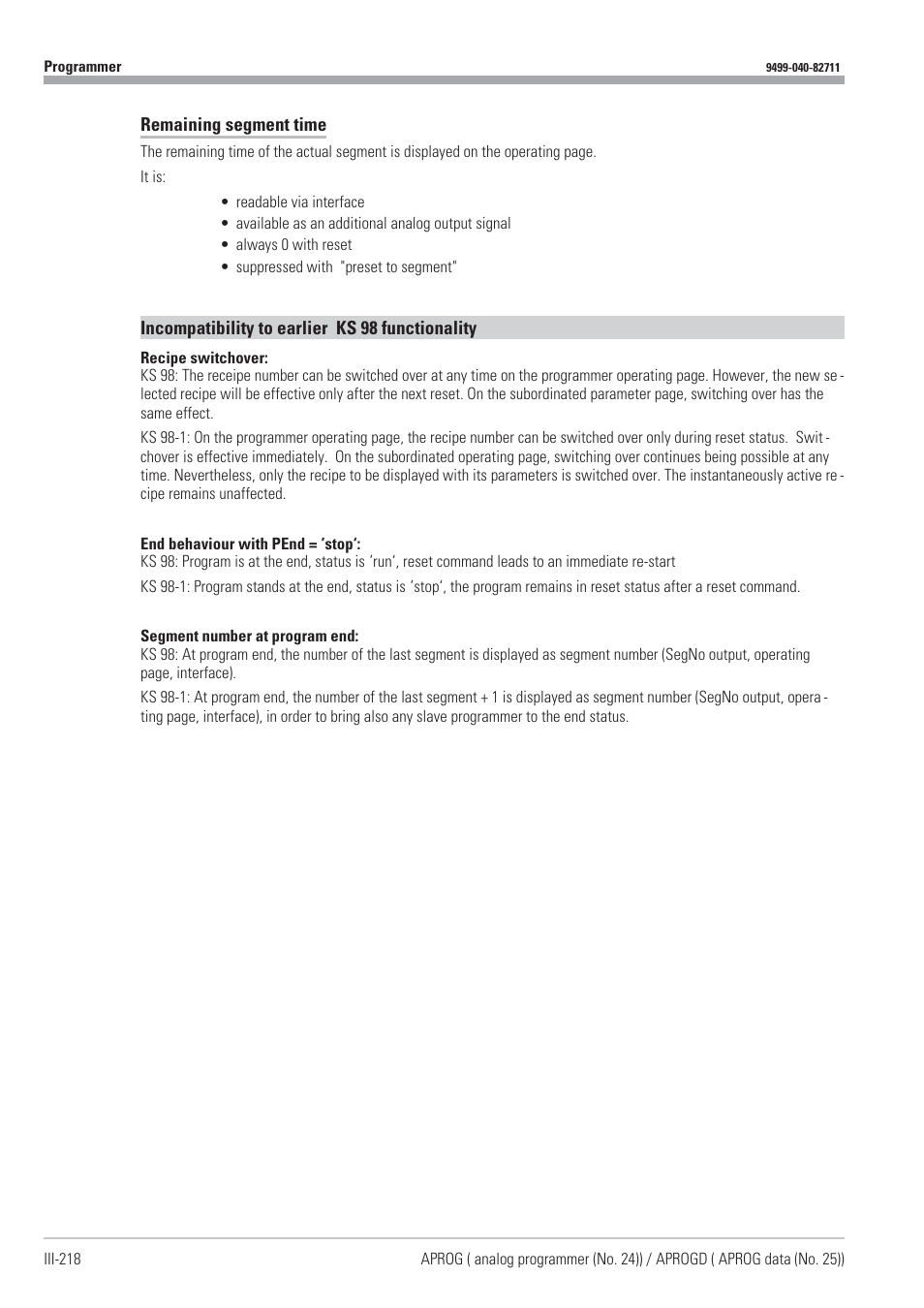 West Control Solutions KS98-1 User Manual | Page 218 / 320