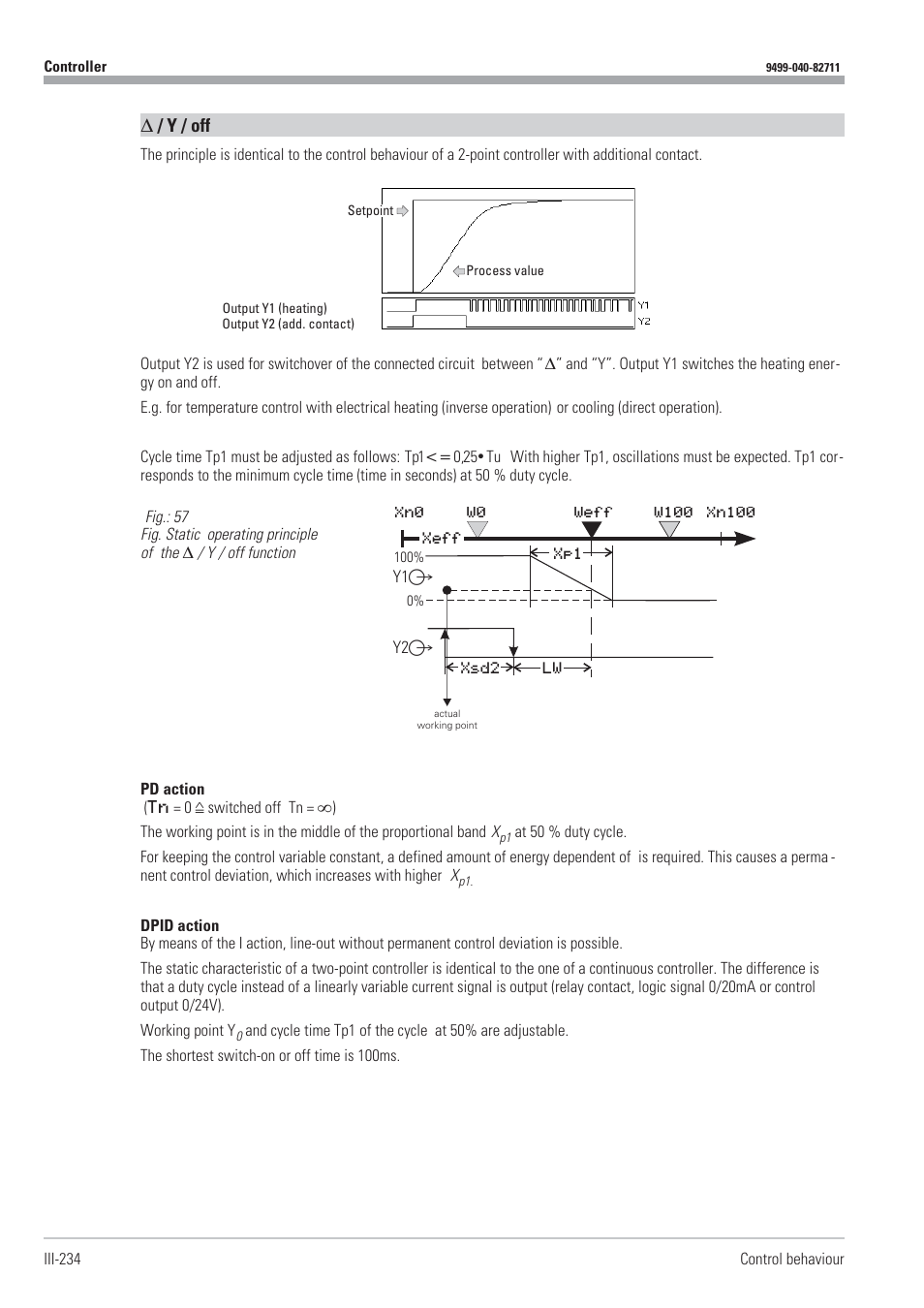 Triangle / star / off 234, D / y / off | West Control Solutions KS98-1 User Manual | Page 234 / 320