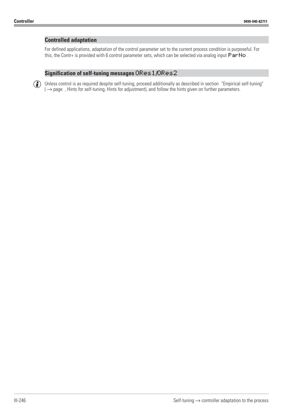 Signification of s.-t. messages ores1/ores2 246 | West Control Solutions KS98-1 User Manual | Page 246 / 320