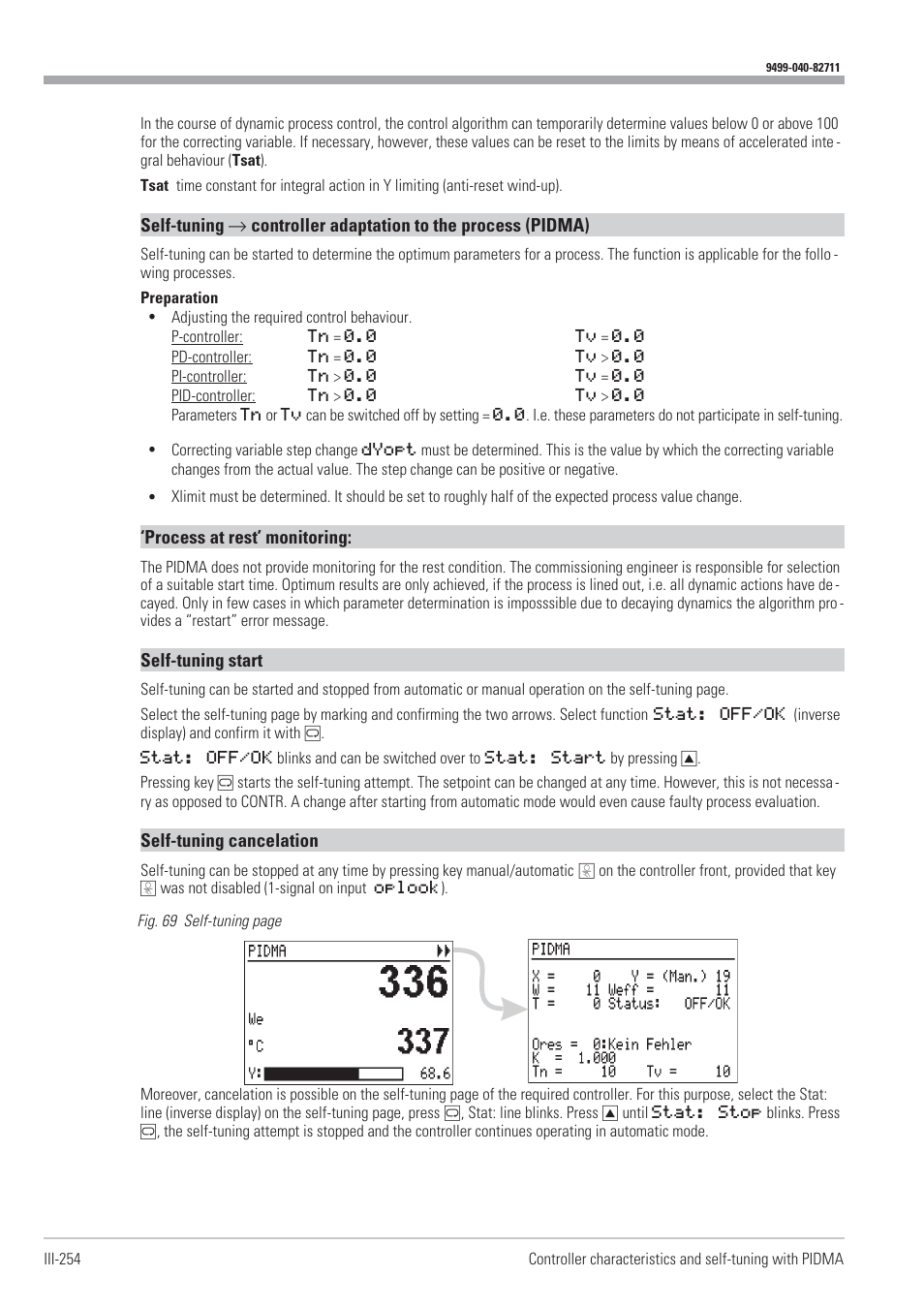 Process at rest monitoring (pir) 254 | West Control Solutions KS98-1 User Manual | Page 254 / 320