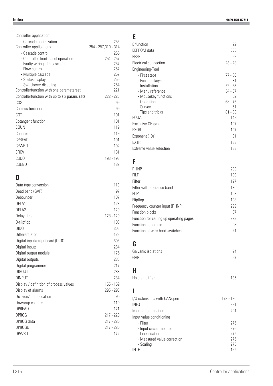 West Control Solutions KS98-1 User Manual | Page 315 / 320