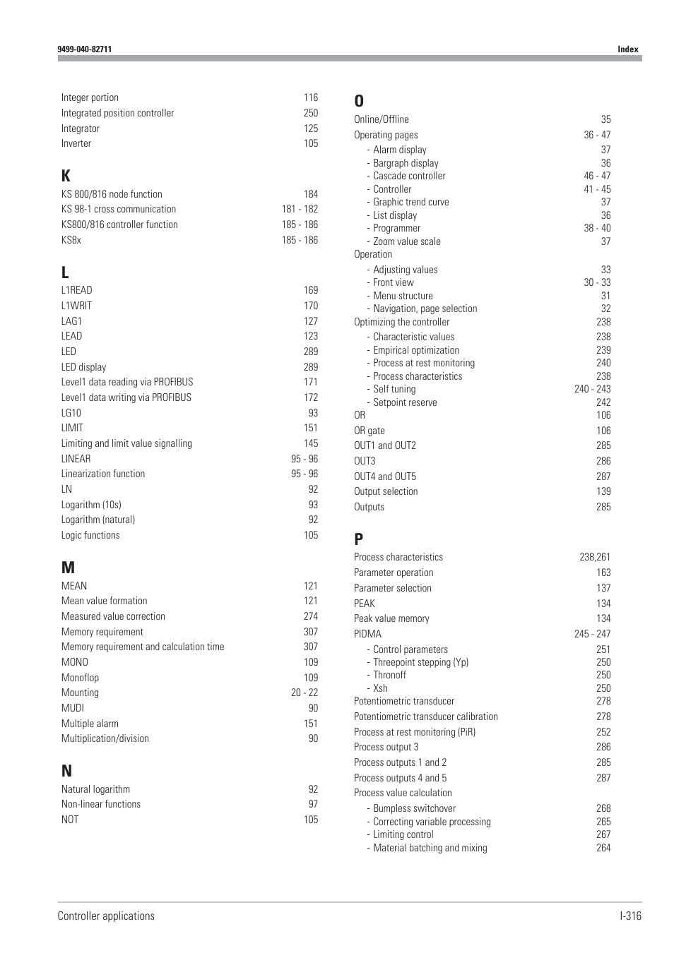 West Control Solutions KS98-1 User Manual | Page 316 / 320