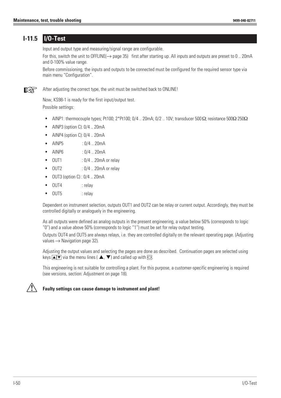 I-11.5 i/o-test 50, I-11.5 i/o-test | West Control Solutions KS98-1 User Manual | Page 50 / 320