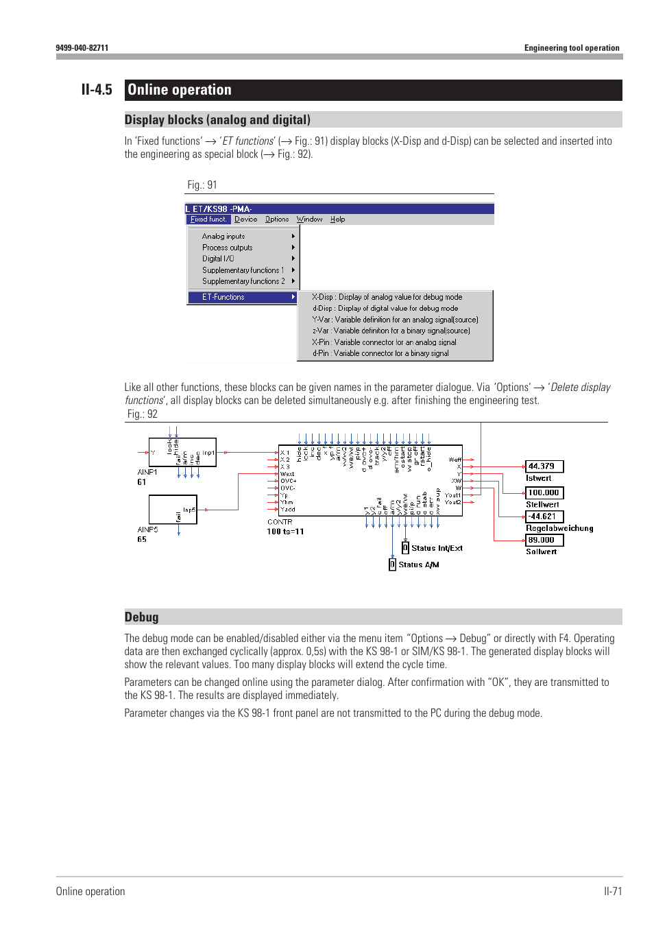 Ii-4.5 online operation 71, Ii-4.5 online operation | West Control Solutions KS98-1 User Manual | Page 71 / 320