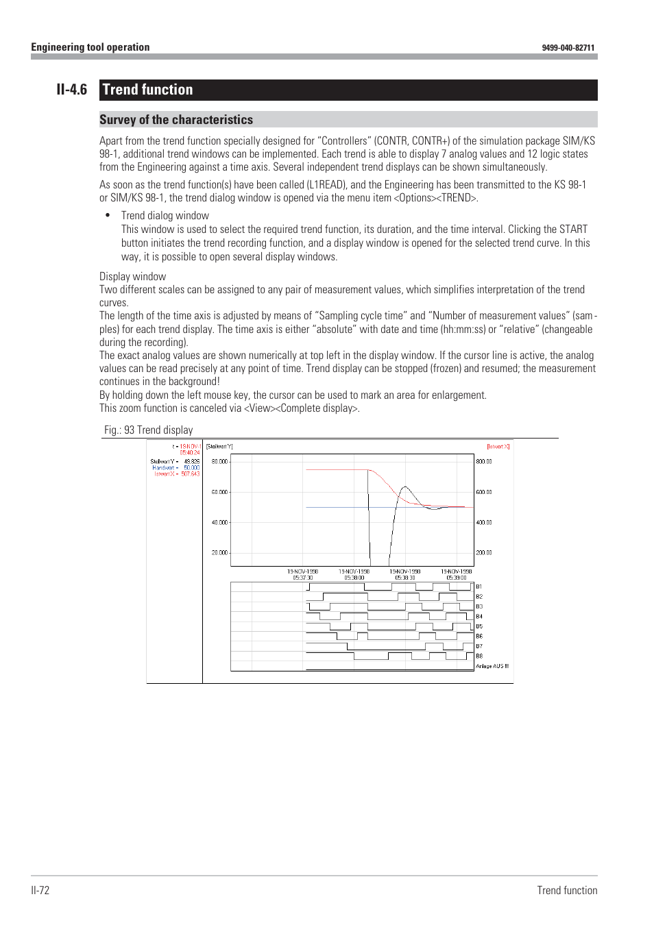 Ii-4.6 trend function 72, Trend functions 72 - 76, Ii-4.6 trend function | West Control Solutions KS98-1 User Manual | Page 72 / 320