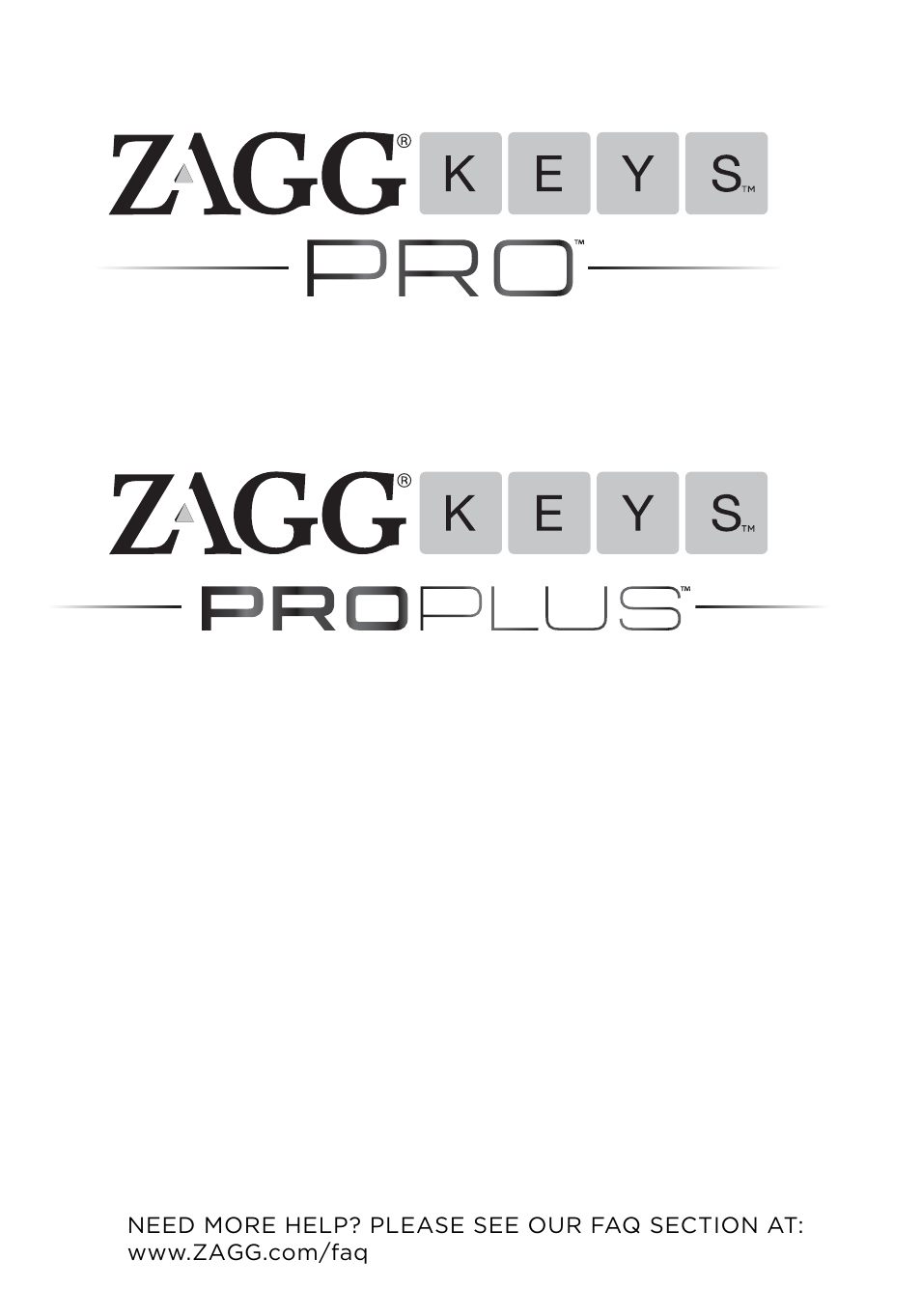 ZAGG ZAGGkeys PRO/PROplus for iPad 2, 3, & 4 User Manual | 12 pages