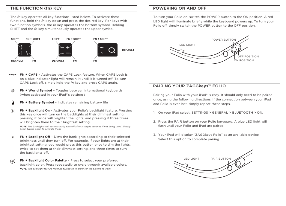 ZAGG Folio for iPad mini User Manual | Page 3 / 4