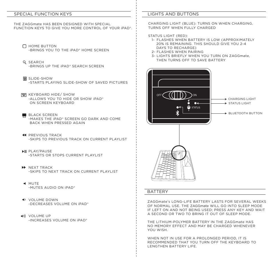 ZAGG ZAGGmate for iPad 1 User Manual | Page 3 / 4