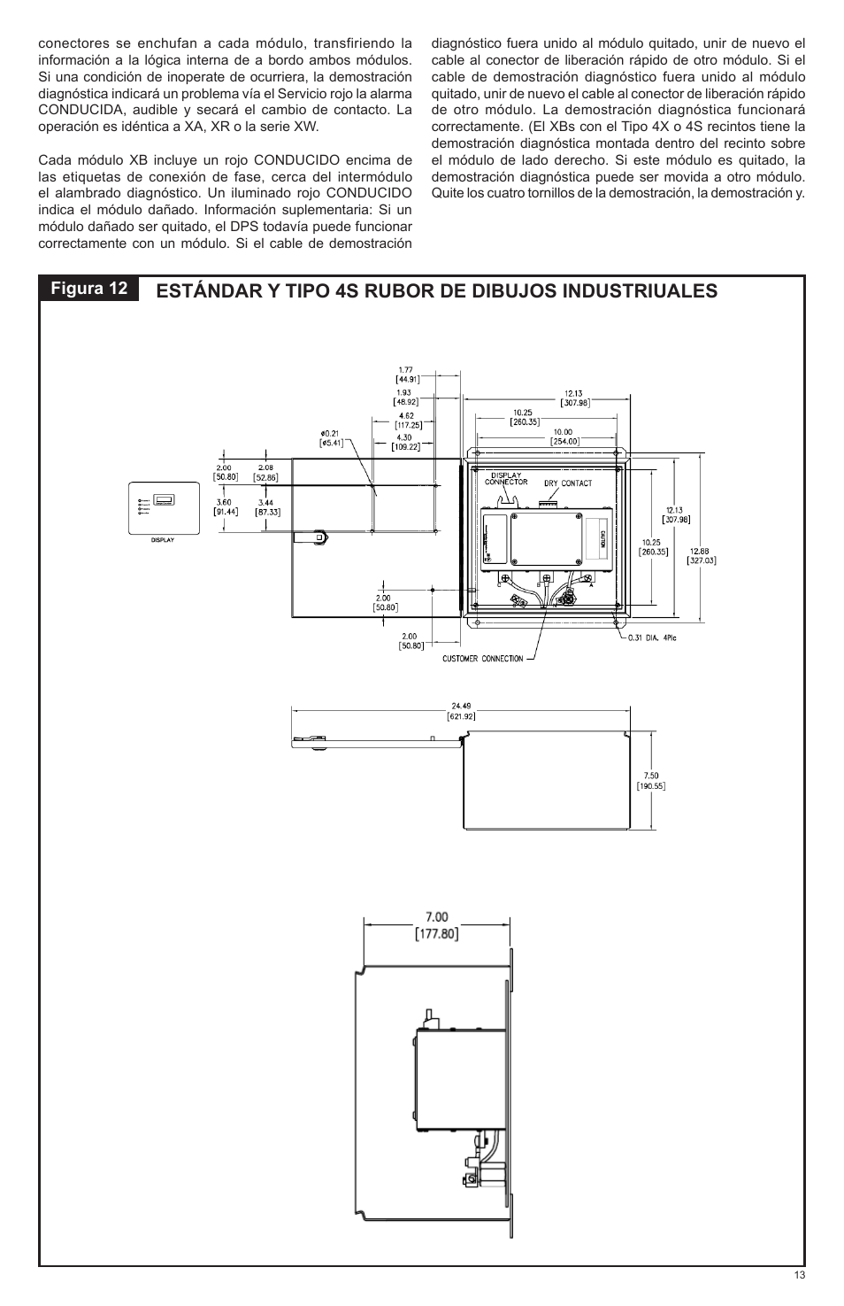 Estándar y tipo 4s rubor de dibujos industriuales, Figura 12 | Advanced Protection XRL User Manual | Page 27 / 28