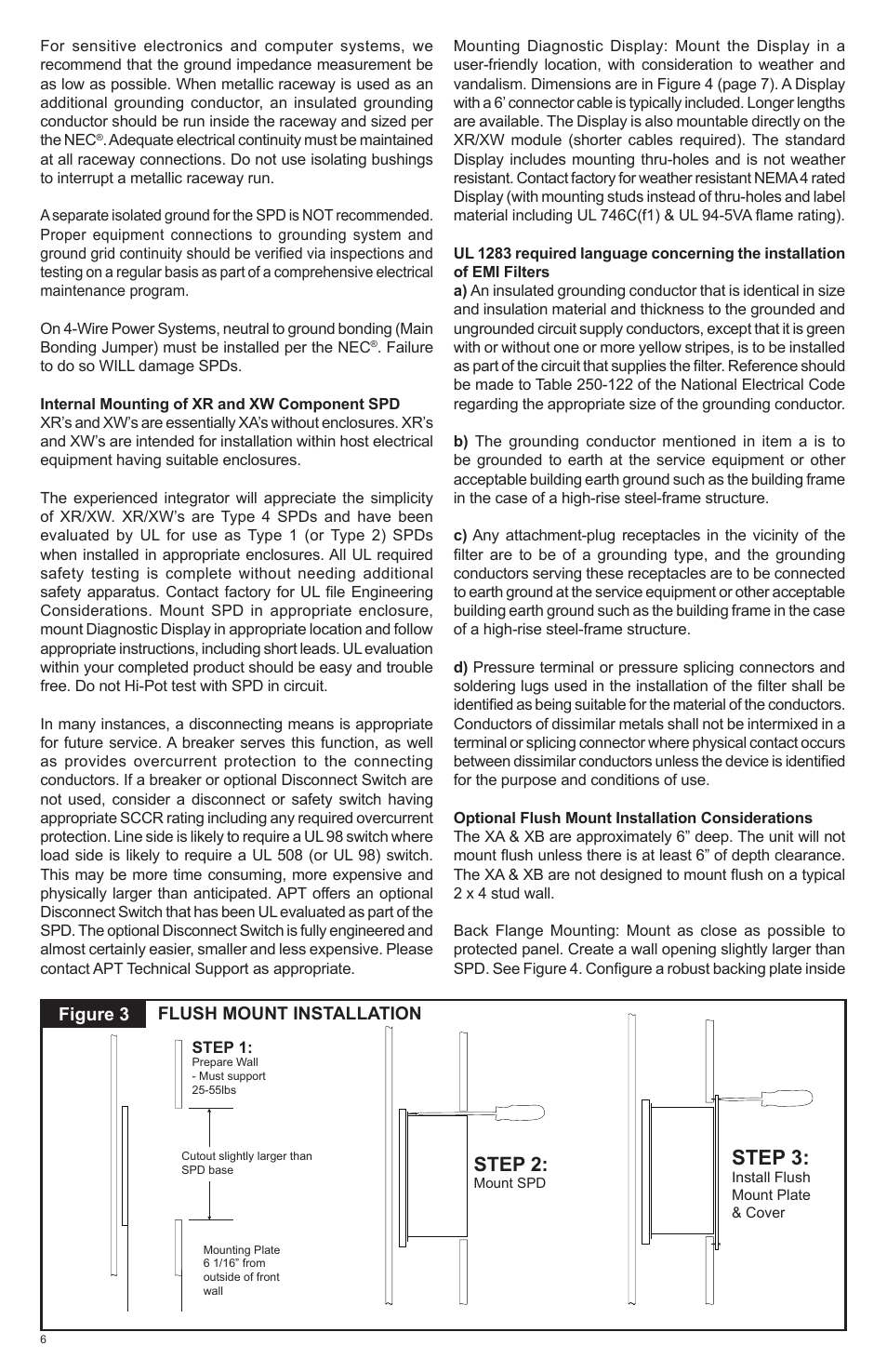 Step 3, Step 2 | Advanced Protection XRL User Manual | Page 6 / 28