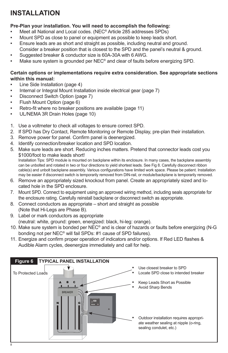 Installation | Advanced Protection XRL User Manual | Page 8 / 28