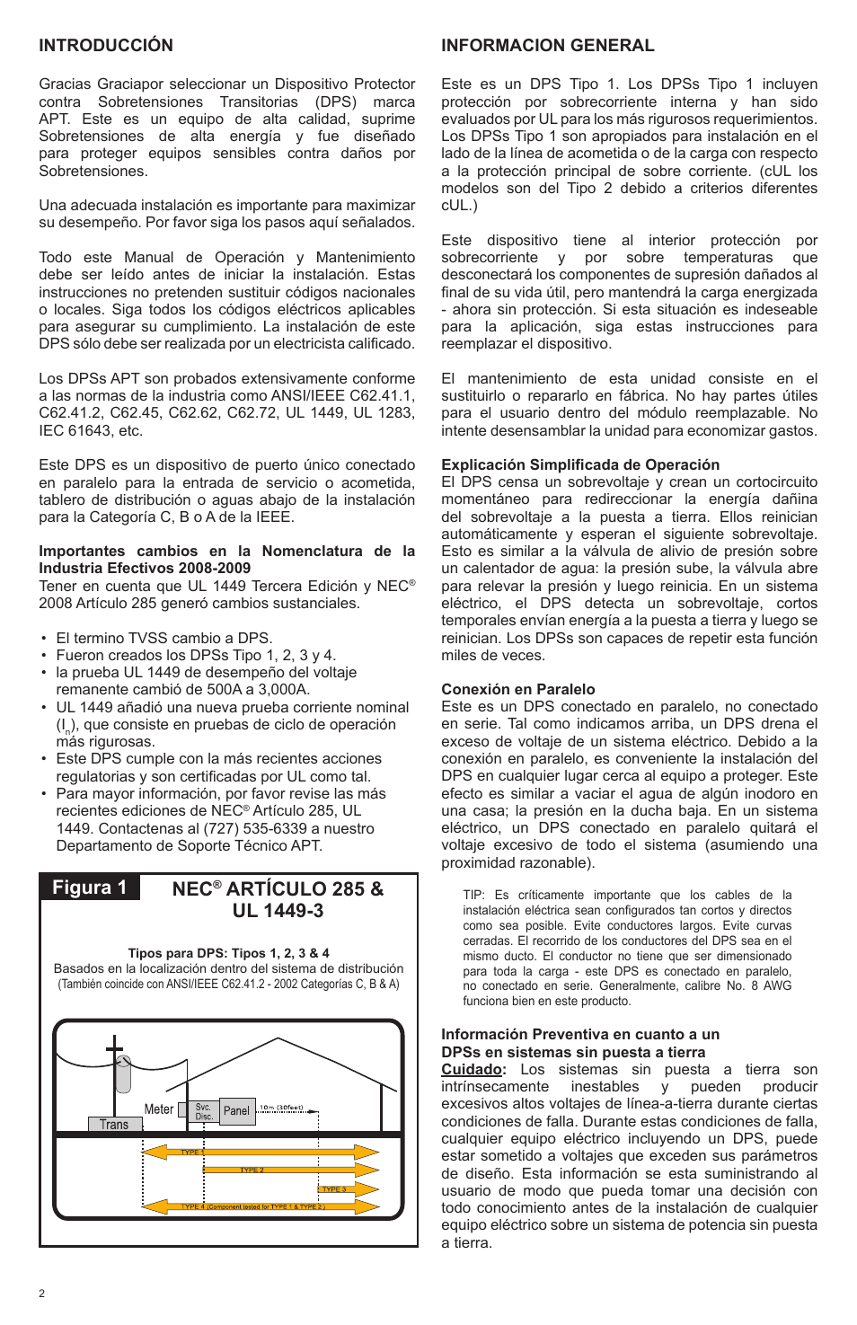 Figura 1 nec | Advanced Protection XDS User Manual | Page 12 / 20