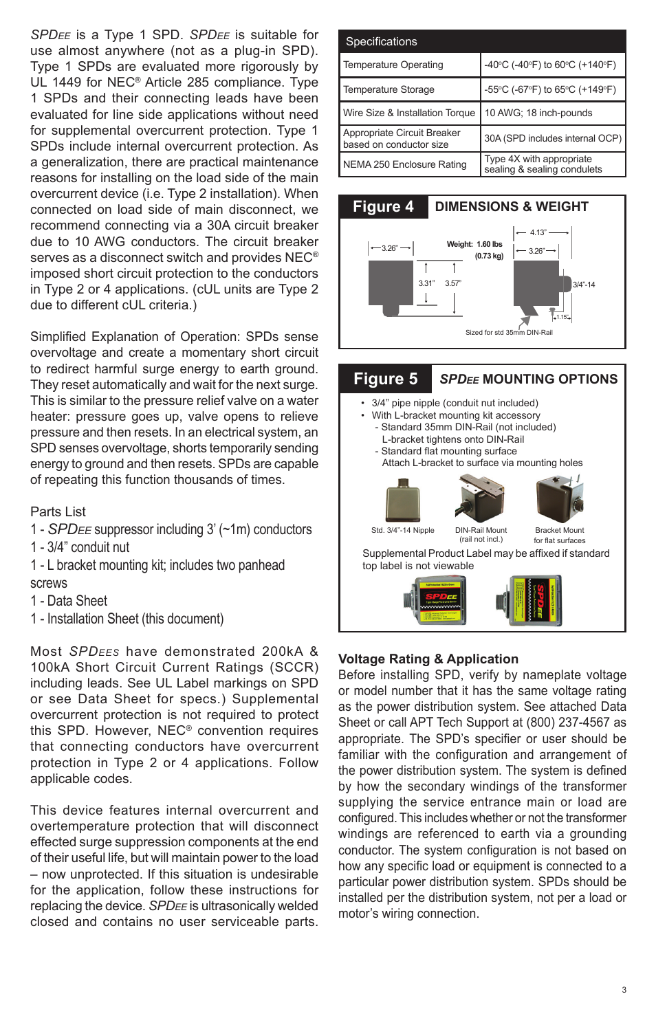 Figure 5, Figure 4, 1 - spd | Advanced Protection SPDee User Manual | Page 3 / 8