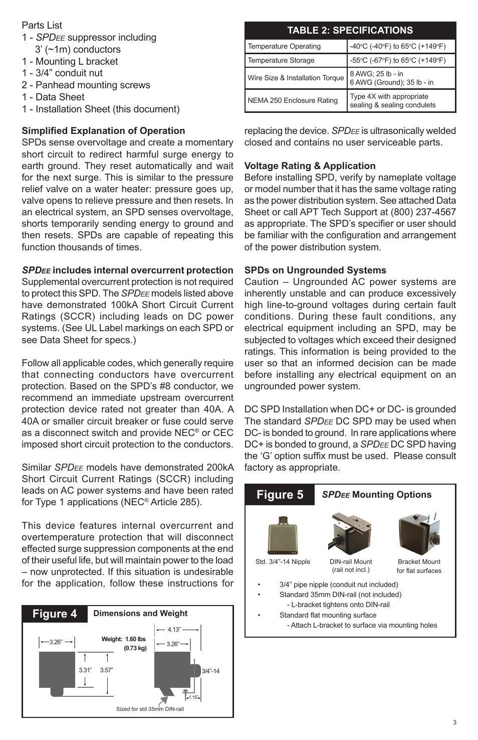 Figure 5, Figure 4 | Advanced Protection SPDee DC User Manual | Page 3 / 8