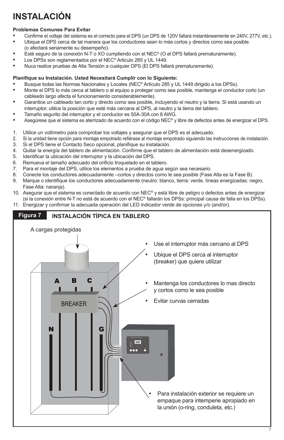 Instalación | Advanced Protection XGA User Manual | Page 19 / 24