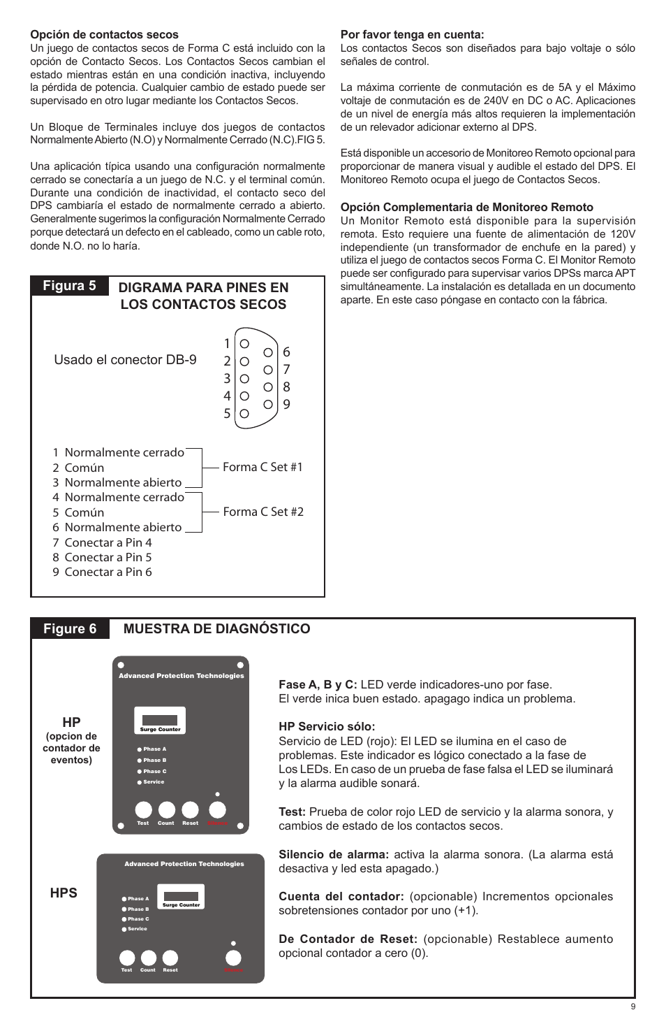 Figure 6, Muestra de diagnóstico | Advanced Protection HPS User Manual | Page 21 / 24