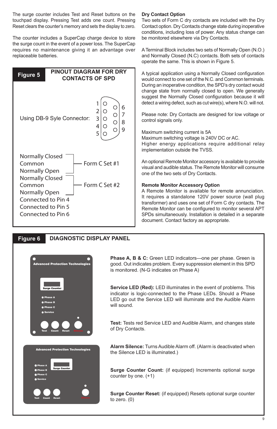Figure 6, Diagnostic display panel | Advanced Protection HPS User Manual | Page 9 / 24