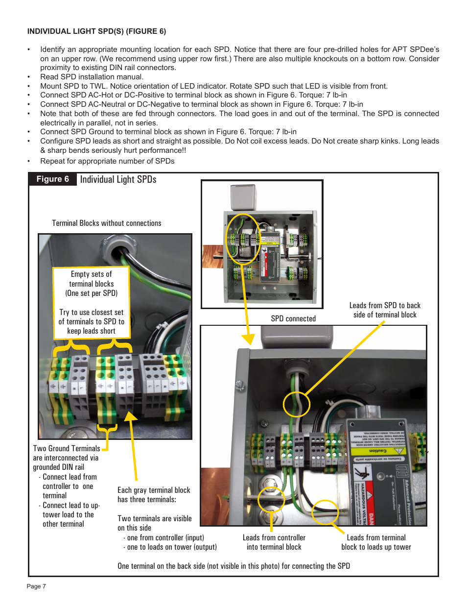 Individual light spds | Advanced Protection TWL User Manual | Page 10 / 12