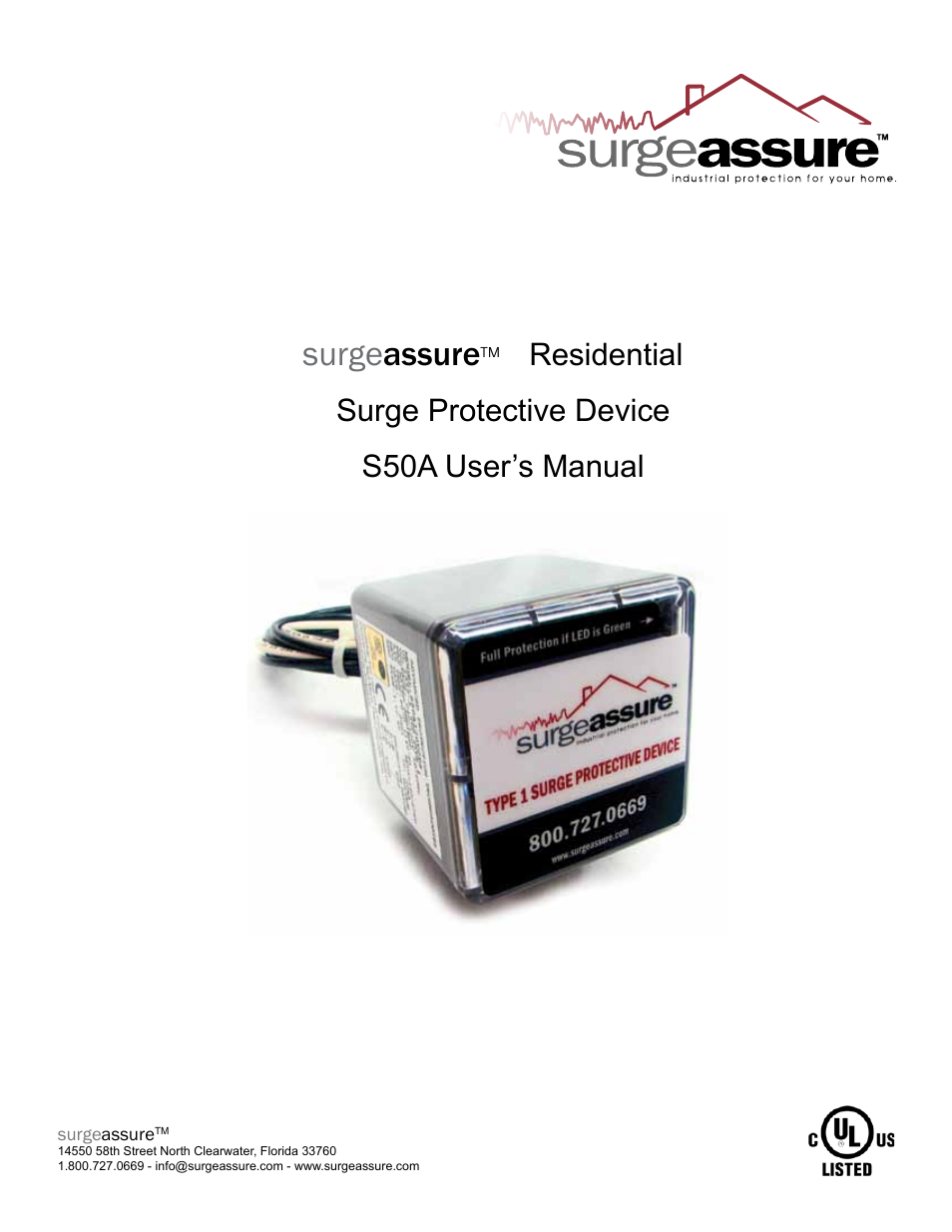 Advanced Protection S50A User Manual | 4 pages