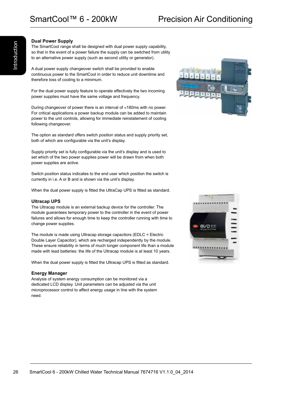 Smartcool™ 6 - 200kw precision air conditioning | Airedale SmartCool 11-233kW User Manual | Page 26 / 194