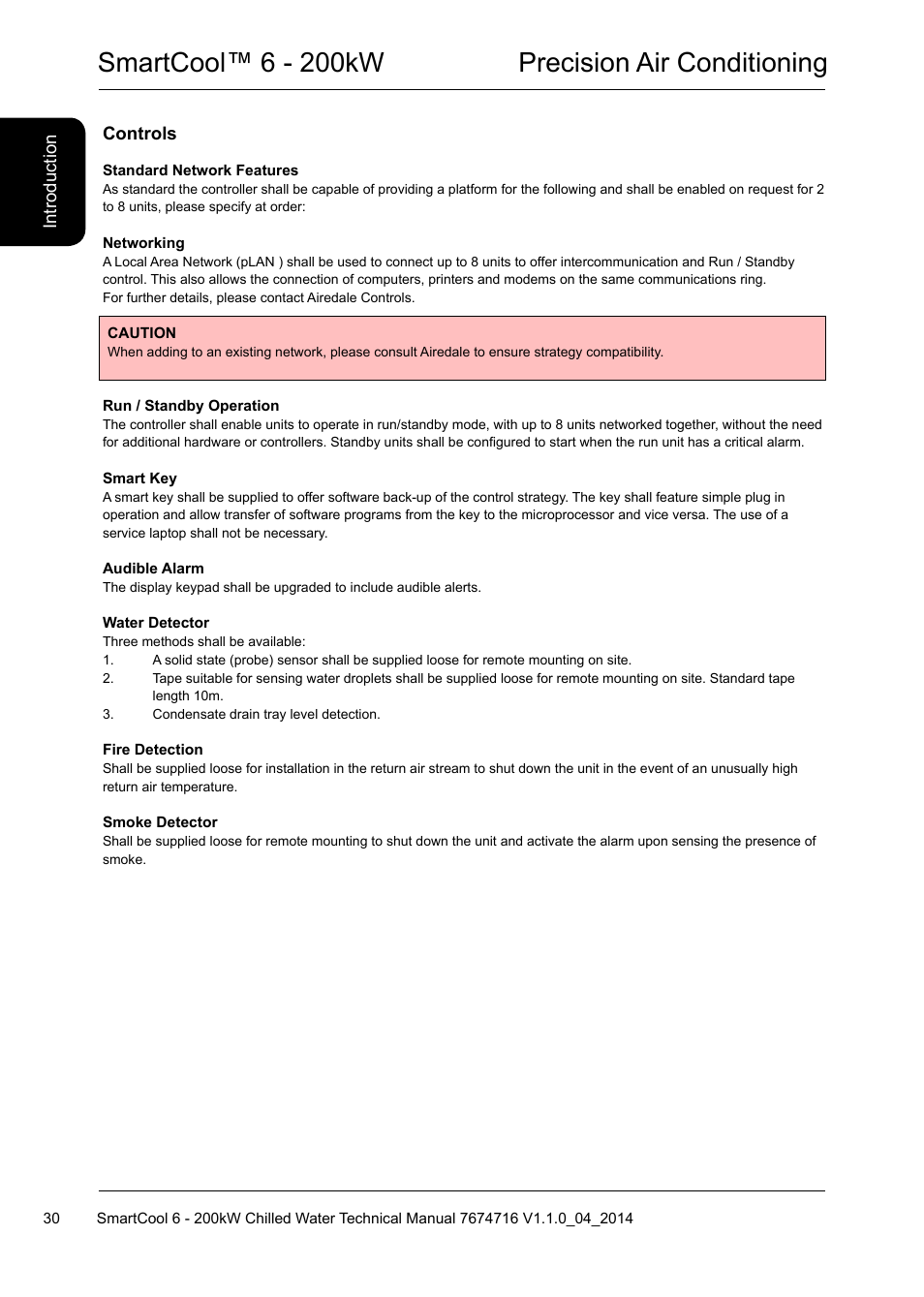 Smartcool™ 6 - 200kw precision air conditioning | Airedale SmartCool 11-233kW User Manual | Page 30 / 194