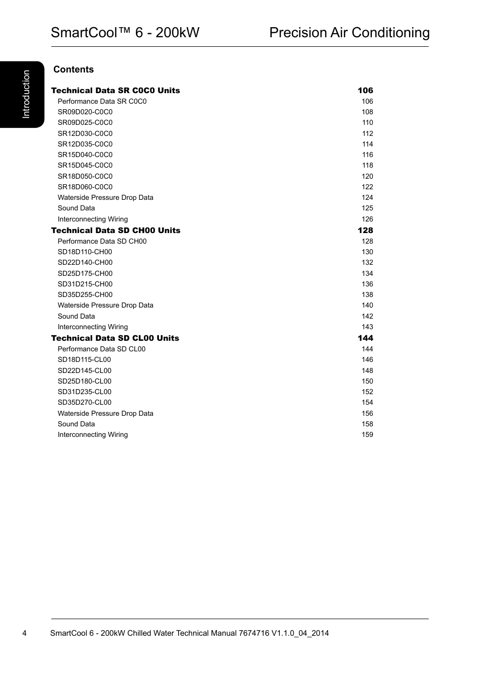 Smartcool™ 6 - 200kw precision air conditioning | Airedale SmartCool 11-233kW User Manual | Page 4 / 194
