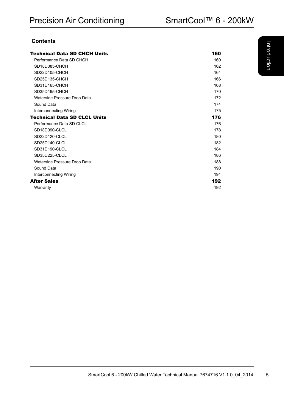 Precision air conditioning smartcool™ 6 - 200kw | Airedale SmartCool 11-233kW User Manual | Page 5 / 194