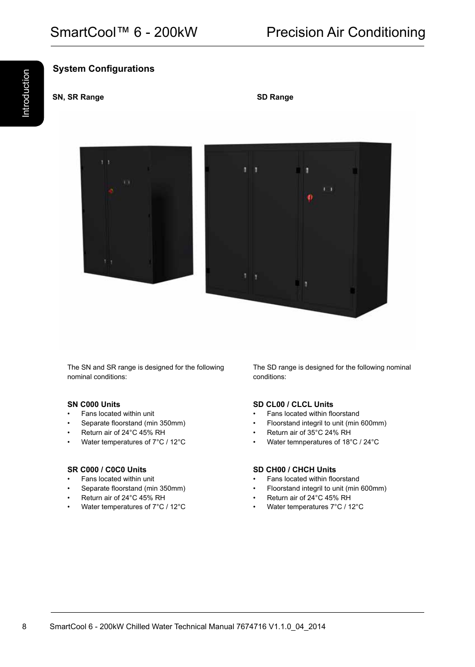Smartcool™ 6 - 200kw precision air conditioning | Airedale SmartCool 11-233kW User Manual | Page 8 / 194
