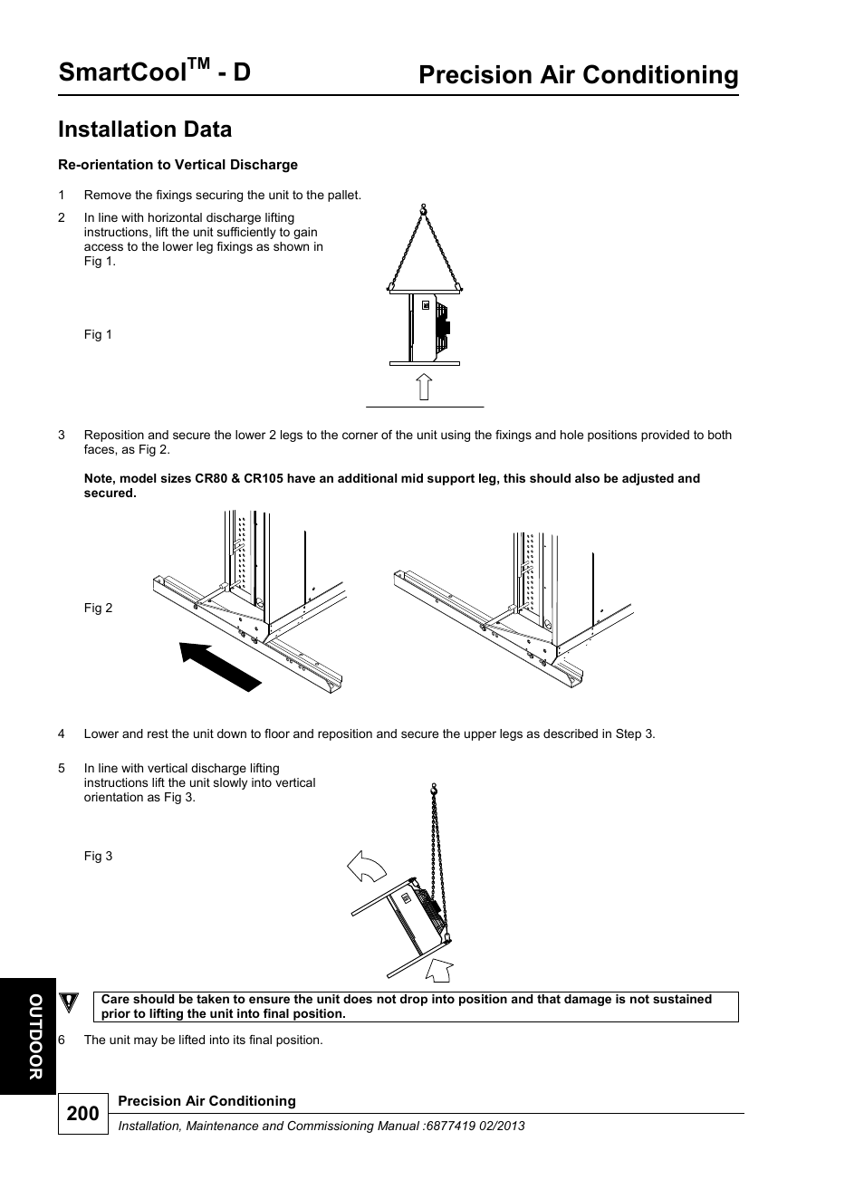Smartcool, Precision air conditioning, Installation data | Airedale SmartCool 11-233kW User Manual | Page 200 / 218