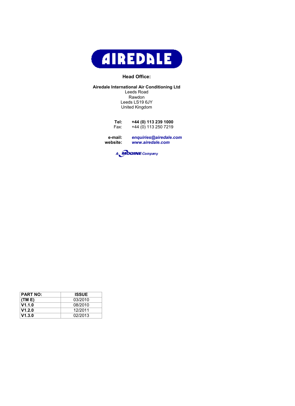 Airedale SmartCool 11-233kW User Manual | Page 218 / 218