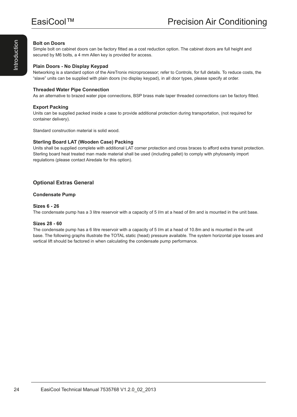 Easicool™ precision air conditioning | Airedale EasiCool 6kW  64kW User Manual | Page 24 / 122