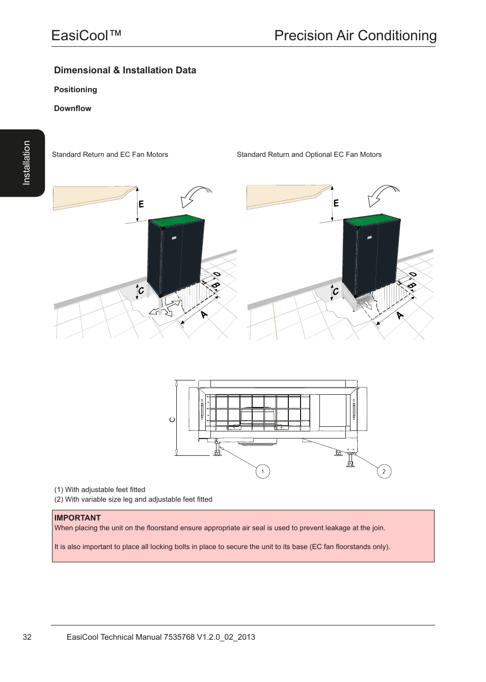 Easicool™ precision air conditioning | Airedale EasiCool 6kW  64kW User Manual | Page 32 / 122